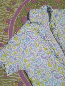 Bohemian Print Tie-Front Blouse