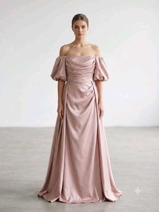 Elegant Off-Shoulder Satin from Dubai