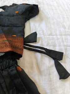 Elegant Black &amp; Copper Ethnic Skirt Set 4-5 years