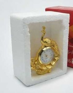 Gold plated vintage Peacock Clock
