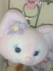 Cute Pink Plush Keychain