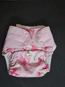 Cloth Diaper with Floral Print