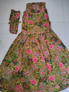 Beautiful Floral Print Lehenga Choli Set