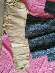 Self Design Sherwani With Jodhpuri Breeched green