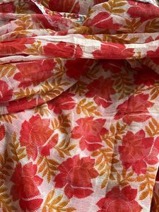 Floral Print Organza Trendy Saree *best quality*