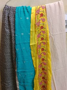 Different Types Dupattas Set Of 4🔥