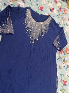 Elegant Blue Embroidered Kurta