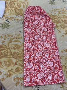 woman cotton Red Floral Printed Kurta Set XL