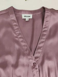 Satin V-Neck Peplum Blouse✨💕
