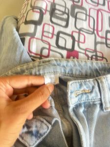 High-Waisted Blue Jeans