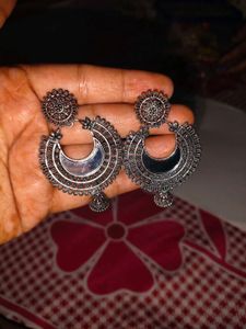 3 Exquisite Oxidized Silver Jhumka Earrings
