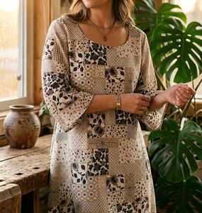 🌸Boho Patchwork Print Mini Dress🌸