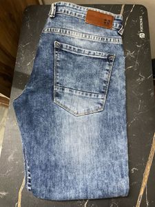 Here &amp; Now Men's Blue Washed Jeans