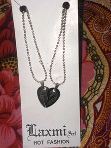 Best Friends Heart Pendant Necklace Set