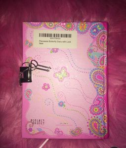 beautiful pink diary with lock