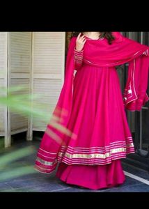 Vibrant Pink Anarkali Suit Set