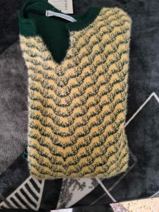 Elegant Green &amp; Beige Kurta woolen