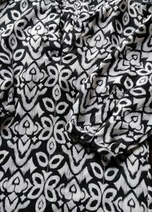 Black &amp; White Printed short kurta