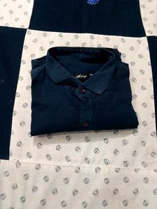 Stylish Dark Blue Men's Shirt