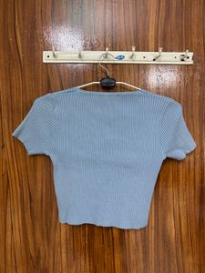 Ribbed Knit Cropped Top