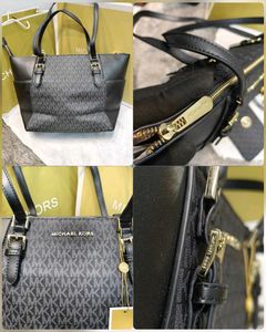 MICHAEL KORS* *CHARLOTTE TOP-ZIP LOGO TOTE BAG*