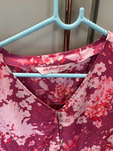 Floral Print Tiered Midi Dress