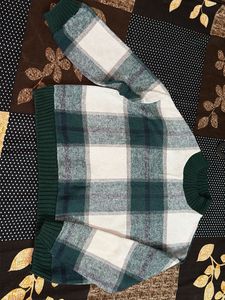 Cozy Plaid Knit Sweater