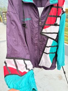 Retro 80s Colorblock Windbreaker Jacket