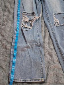 URBANIC Trendy Ripped Wide Leg Jeans