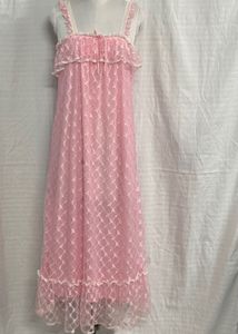 Vintage Pink Lace Nightgown