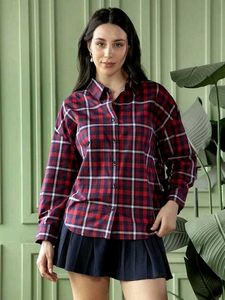 Red &amp; Blue Plaid Button-Up Shirt