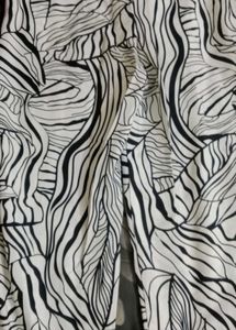 Monochrome Abstract Print Trousers