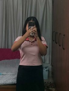 Cute Pink Bear Crop Top