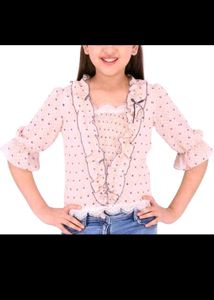 50. Chic Printed Blouse with Ruffles