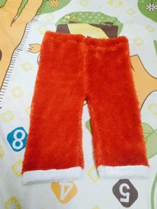 Fuzzy Red Santa Pants