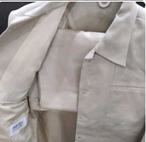 Beige Men Suit