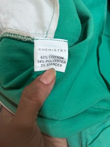 Teal Cropped Pants