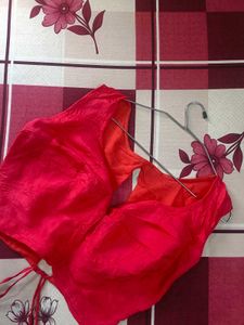 Vibrant Red Blouse