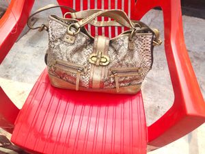 Authentic Vincis Bench Animal Print Handbag