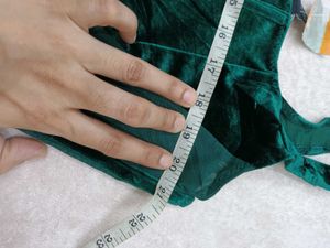 Emerald Green Velvet Corset Top XL