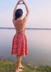 Cute Floral Print Summer Dress