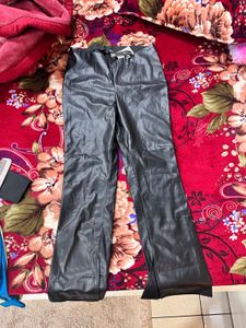 Black Faux Leather Pants