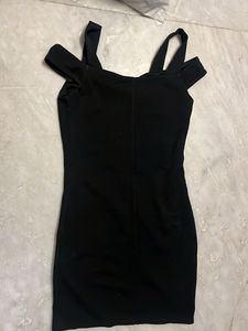 Chic Black Cold Shoulder Dress