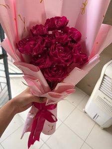 Handmade Ribbon Rose Bouquet