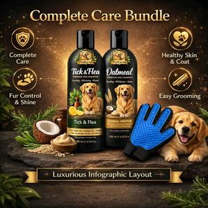 PetKartel Dog Shampoo &amp; Grooming Glove Set