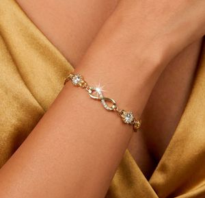 Elegant Infinity Bracelet with Crystals