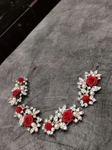 Elegant Rose &amp; Pearl Bridal Headpiece