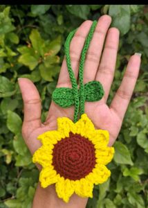 Handmade Crochet Sunflower Charm