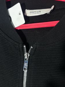 Jack&amp; Jones Black Regular Fit Solid Cardigan