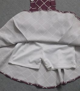 White Top And Pinafore Dress